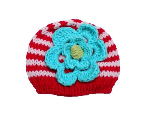 Anthropologie Reversible Beanie Pink/Tan Winter Stretch Hat  display picture 1