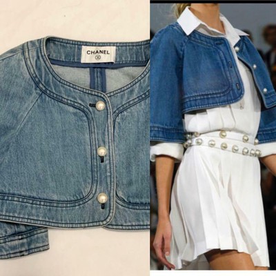 CHANEL Denim Short Jacket Blouson COCO 