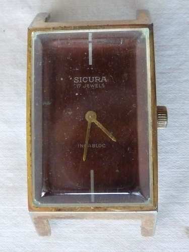 Montre Vintage Sicura Remontage Manuel - Mouvement 17 Rubis Avec Alarme - Occasion En Excellent état