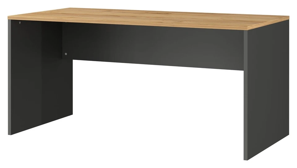 Computertisch Schreibtisch Bürotisch Graphit Dekor Navarra Eiche Dekor 158x79 cm
