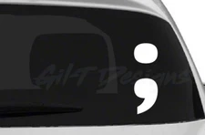Semicolon Choose to Keep Going #1 Decal Vinyl Sticker, Awareness, Depression