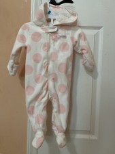 Little Cutie girl pink winter overall 6 Months Old