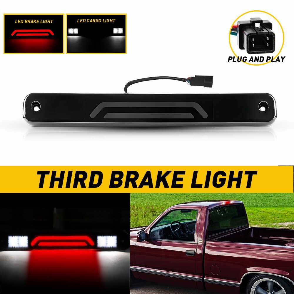 88-98 Chevy K1500 Silverado LED Third Brake Light with White Cargo Light