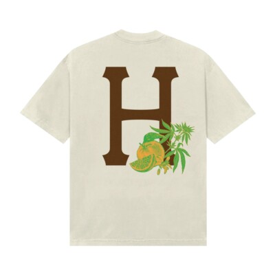 LARRY JUNE  MIDNIGHT ORGANIC HUF COLLAB - SHIRT - SIZE XL - COLOR CREAM