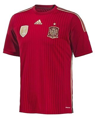 NEUF T-SHIRT MAILLOT DOMICILE ADIDAS ESPAGNE FOOTBALL FOOTBALL HOMME 90 officiel $ 100 % AUTHENTIQUE