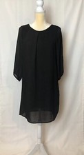 NWT! H&M Black Sheer Lines Dress Size 4 Short  Cute!