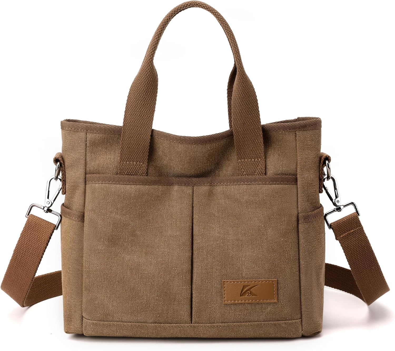 Crossbody Bags for Women Trendy Canvas Hobo Tote Top-Handle Hand Bag Multi-Pocke-image