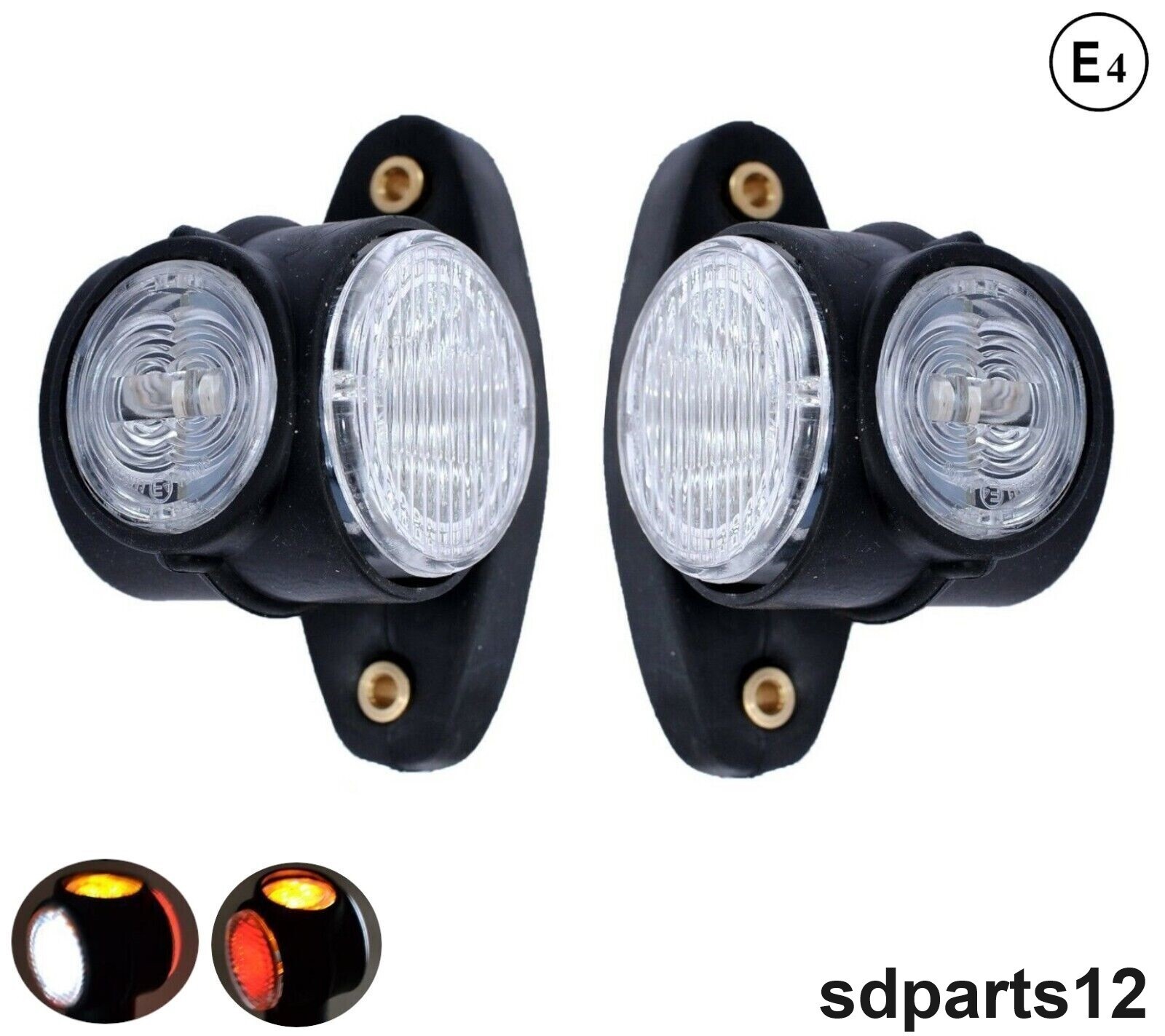 Feux de gabarit LED 24V haute résistance pour châssis Mercedes et Scania