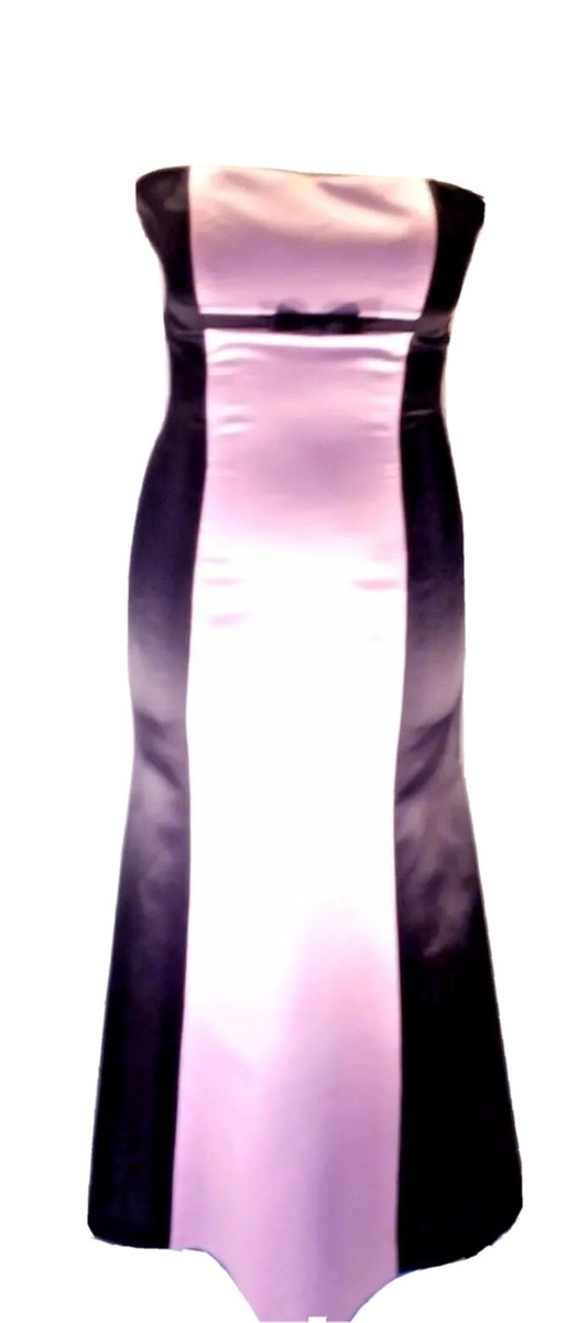 Womens JESSICA McCLINTOCK Mermaid Dress Black & Pink Prom Party Gown Sz  13/14