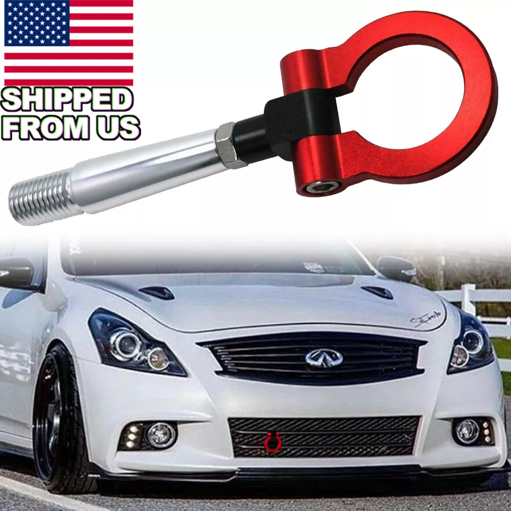 Red Aluminum Track Racing JDM Tow Hook Ring For Infiniti Q50 Q60