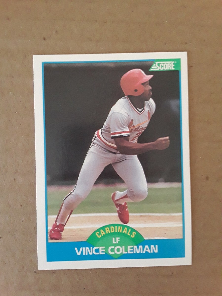 1989 Score Vince Coleman baseball card # 155. St.louis Cardinals