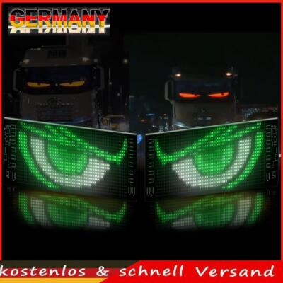2Pcs LED Display Screen Panel USB 5V LED Sign RGB Light for Cars and Trucks DE