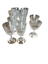SENECA CRYSTAL OLD MASTER WINE GLASSES OR GOBLETS SET SENOLM PATTERN  10 PIECES