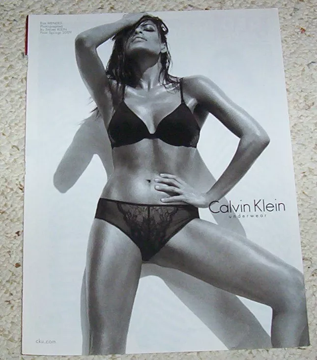 2009 ad page - Calvin Klein bra panties sexy EVA MENDES girl lingerie print  AD