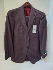 Hart Schaffner Marx Chicago Fit Suit 38R / 32W Burgundy New