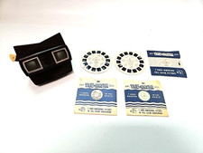 Vintage Sawyer 1950 s View-Master 3-D Viewer Model E Brown with 5 Reels