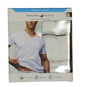 beverly hills polo club men's v neck t shirt