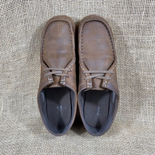 Clark’s Wallabee moccasins shoes leather brown tie up Women size 10 M - Picture 8 of 11