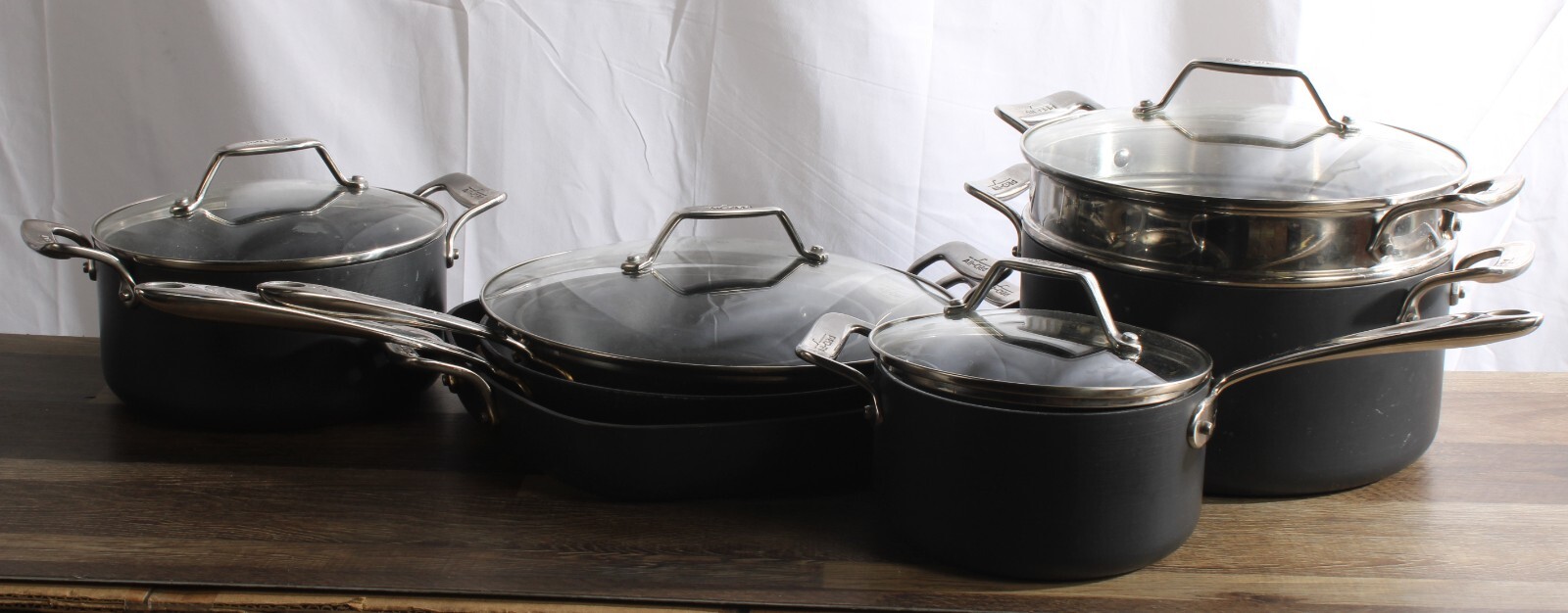 AllClad Essentials Nonstick 13Piece Cookware Set Dishwasher Safe