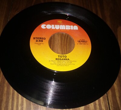 Toto Rosanna / It's a Feeling 1C 1C Matrix Single Columbia Records 7'' 45
