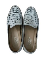 Franco Sarto Florie Gray Geometric Laser Cut Loafer Flats Women  s Size 6