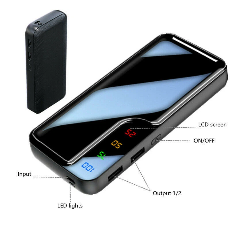 5000000mAh 2 USB External Fast Battery Power Bank Pack Charger for Cell Phone - Image 2 of 4