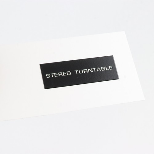 STEREO TURNTABLE waterproof Sticker logo badge 46mm(1.81")X16mm(0.62") - Picture 9 of 12