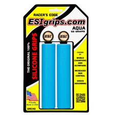 ESI Racers Edge Silicone Handlebar Grips Aqua Mountain XC 29er Road Fixed Bikes