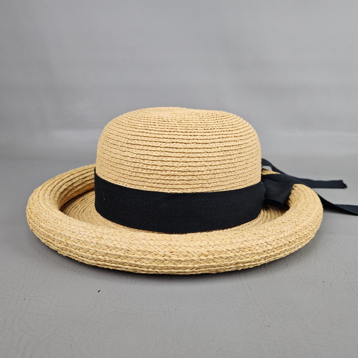 Helen Kaminski Newport Women's Back Ribbon 100% Raffia Hat