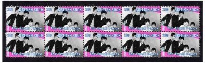 THE SMALL FACES BRITISH ROCK MUSIC STRIP OF 10 MINT VIGNETTE STAMPS 3