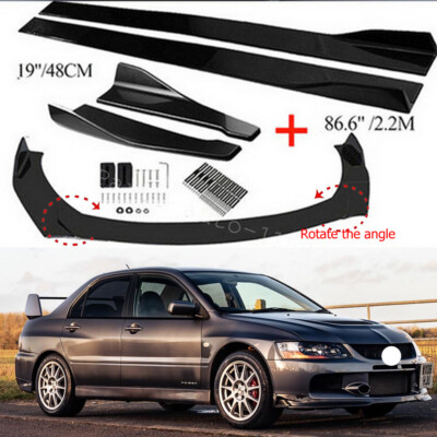 For Mitsubishi Lancer Front Bumper Spoiler Body Kit+Side Skirt+Rear Lip Body