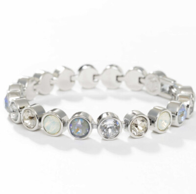  Touchstone Crystal Bracelet Multicolor Rhodium New Condition