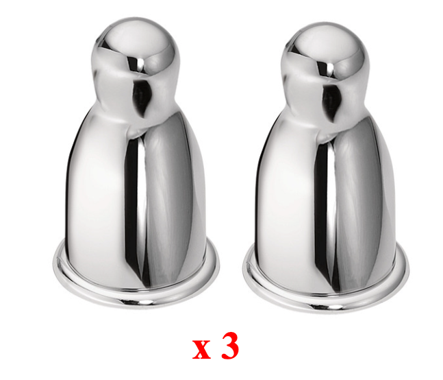 (3 Pairs) Moen YB8000CH Mason Chrome Towel Bar Paper Holder Mounting Posts