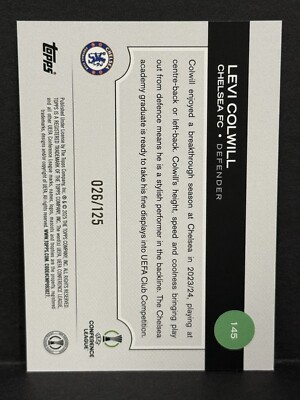 2024-25 Topps UEFA Club Competitions Chelsea Levi Colwill Blue