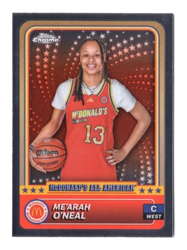 Me’Arah O’Neal 2024 Topps Chrome McDonalds All American Basketball #70 - Picture 1 of 2