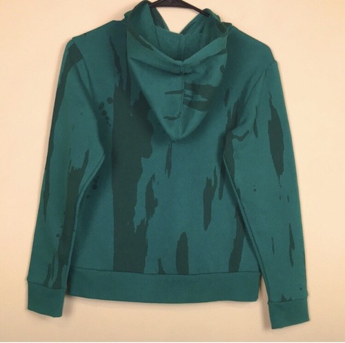 Skechers Boys’ Green Splatter Pattern Fleece Lined Kangaroo Pouch Hoodie Sz M - Picture 6 of 10