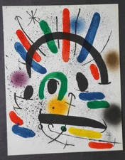 Joan Miro Original Stone Lithograph II Mourlot 1972 Limited ed. Rare