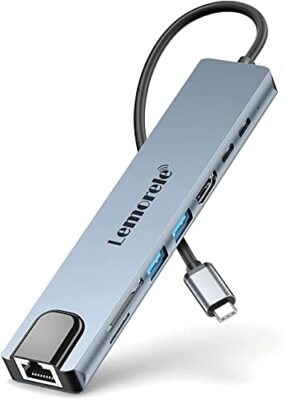 Lemorele USB C Hub (9 in 1),USB C Multiport Adapter with HDMI 4K,LAN RJ45