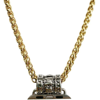 Stainless Steel Necklace Strap Compatible with Apple Watch 9/8/7/6