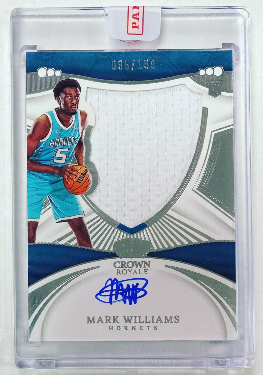 2022-23 Panini Crown Royale Mark Williams Silhouettes Rookie Jersey Auto /199 RC