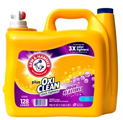 ARM & HAMMER OxiClean 3X Stain & Odor Fighters, Detergent - 166.5 fl.oz.