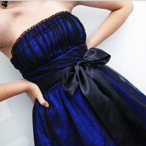 Vestito PIMKIE Blue IN RASO ricoperto CON TULLE Nero/ taglia XS/34eur | eBay