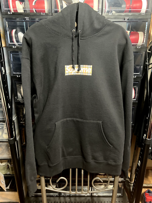 SS22 SUPREME X BURBERRY BOX LOGO HOODIE BLACK SIZE XL New York