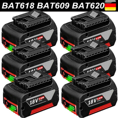 6X 8,0Ah Akku für Original Bosch 18V Professional GBA GSR BAT618 BAT609 BAT620