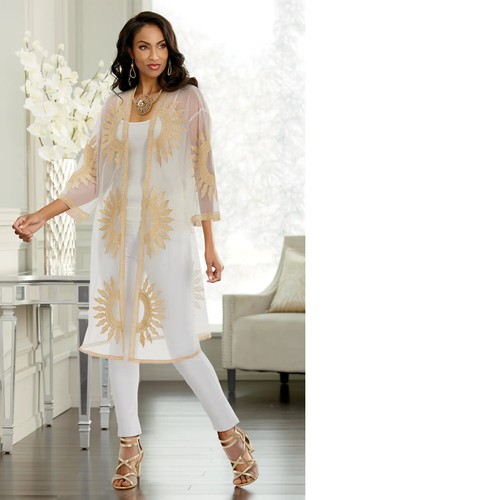 One Size Plus Midnight Velvet Ivory 