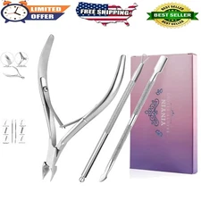 Complete Cuticle Remover Set for Perfect Manicure - Professional Stainless Steel