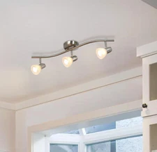 Brushed Nickel Track Lighting Kitchen Ceiling Light Fixtures Track Lights