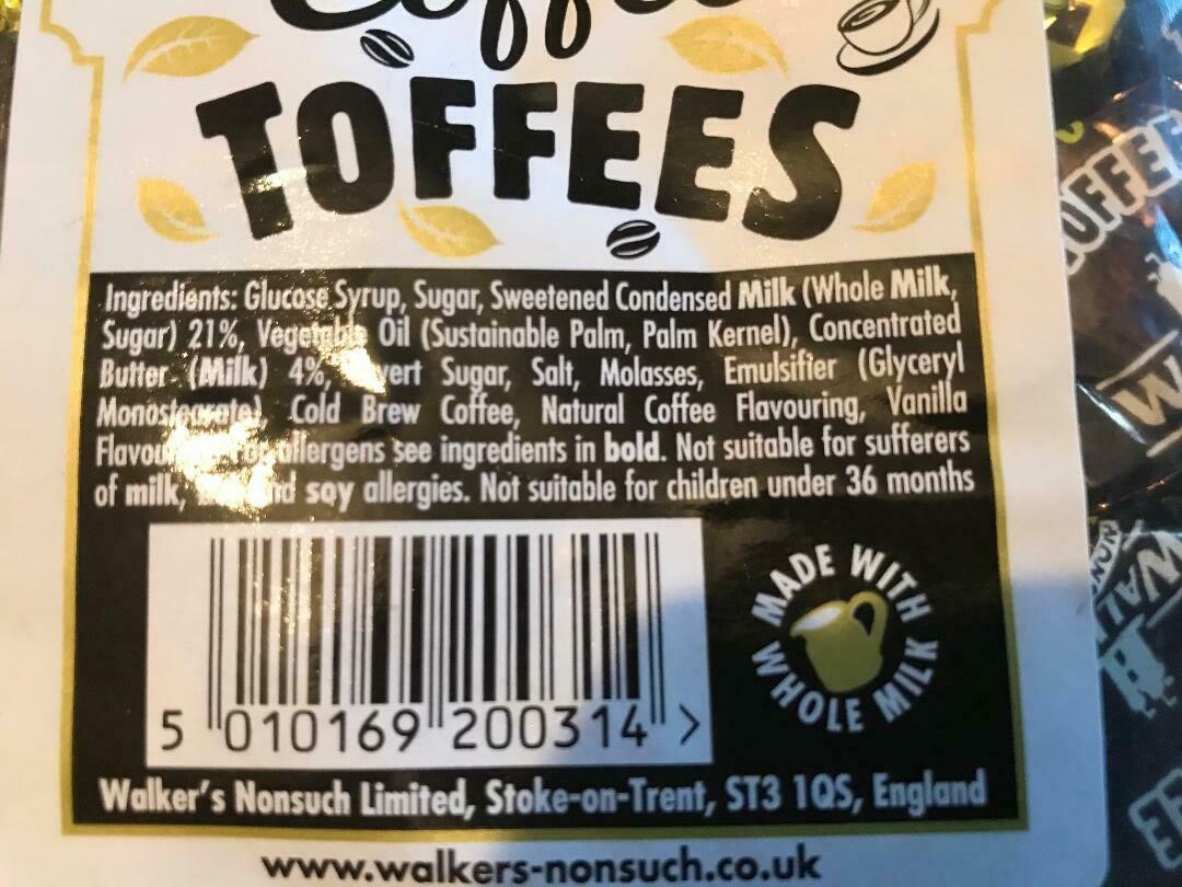 WALKERS COFFEE TOFFEES ARABICA COFFEE TOFFEES OLD FASHIONED RETRO SWEETS eBay