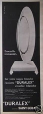 ADVERTISEMENT 1959 L'ASSIETTE DURALEX ENAMELLED BLANCHE SAINT-GOBAIN - ADVERTISING