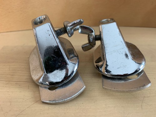 SLINGERLAND 50s 60s Vtg L/R Pair SPUR MOUNT Bass Drum Leg Bracket Parts 5/16-in. - Picture 4 of 5